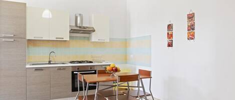 Fridge, stovetop, toaster
