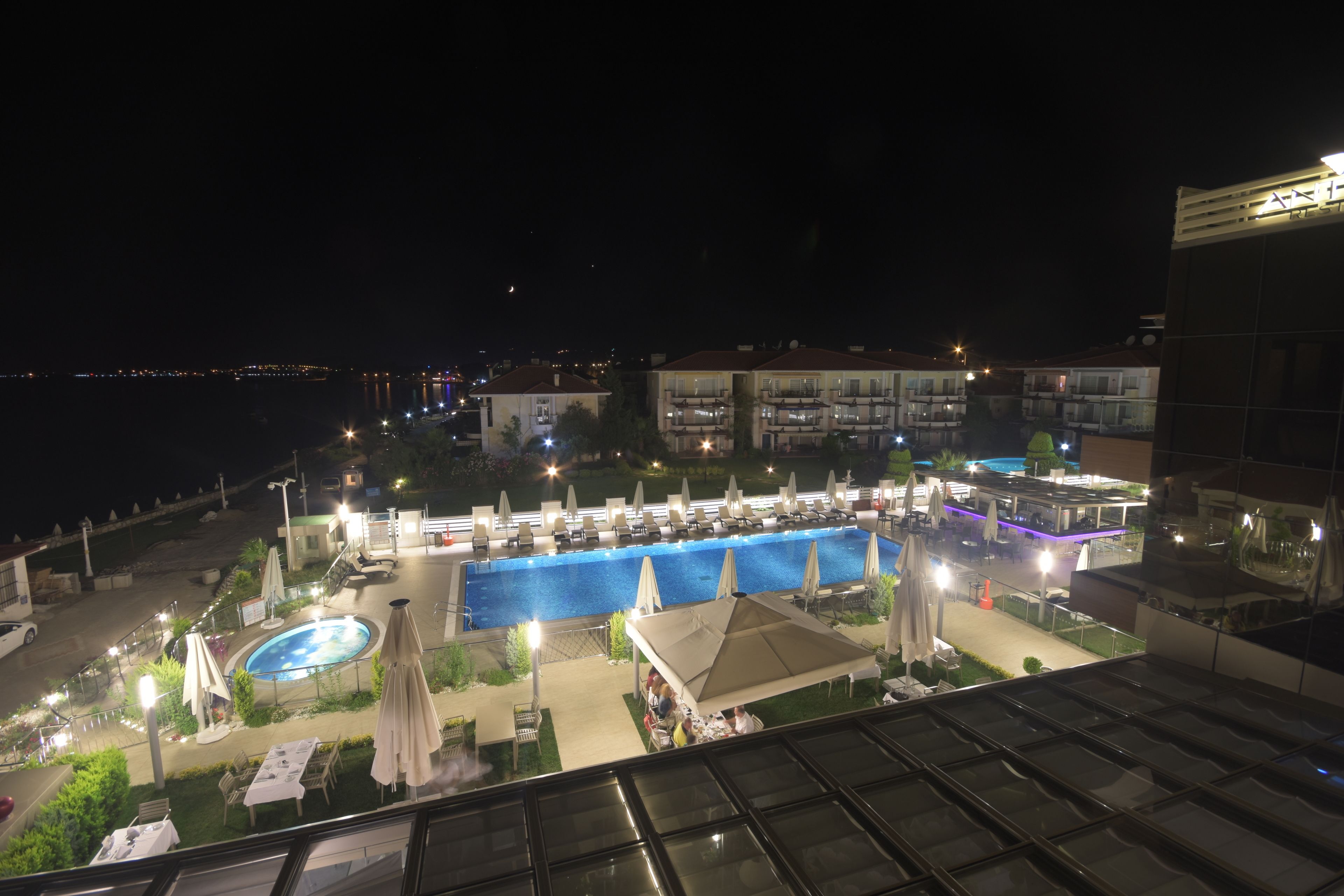 Front of property – evening/night