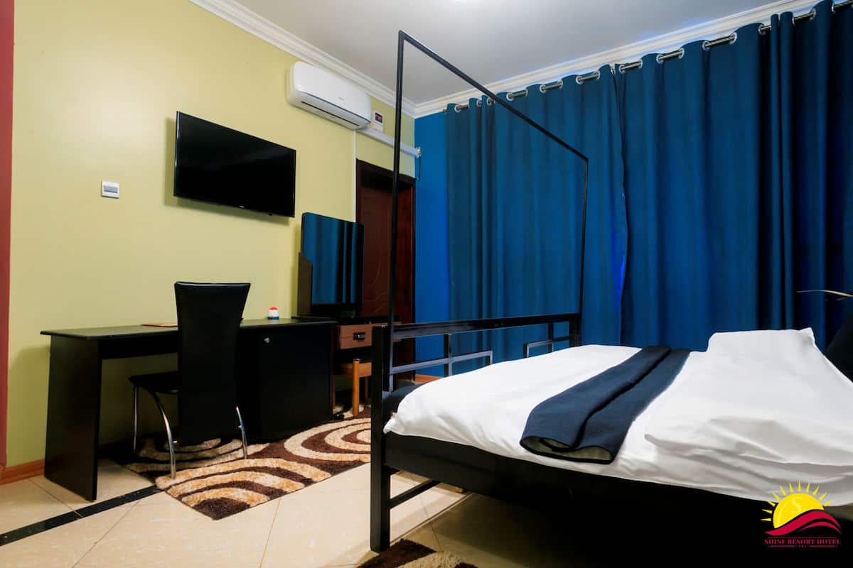 Desk, free WiFi, bed sheets