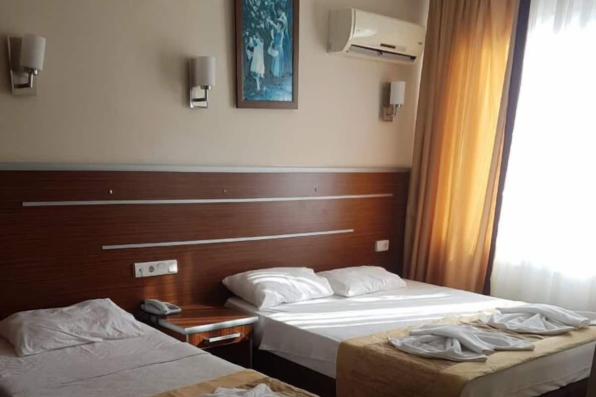 Standaard driepersoonskamer | Een minibar, een bureau, gratis babybedden, extra bedden