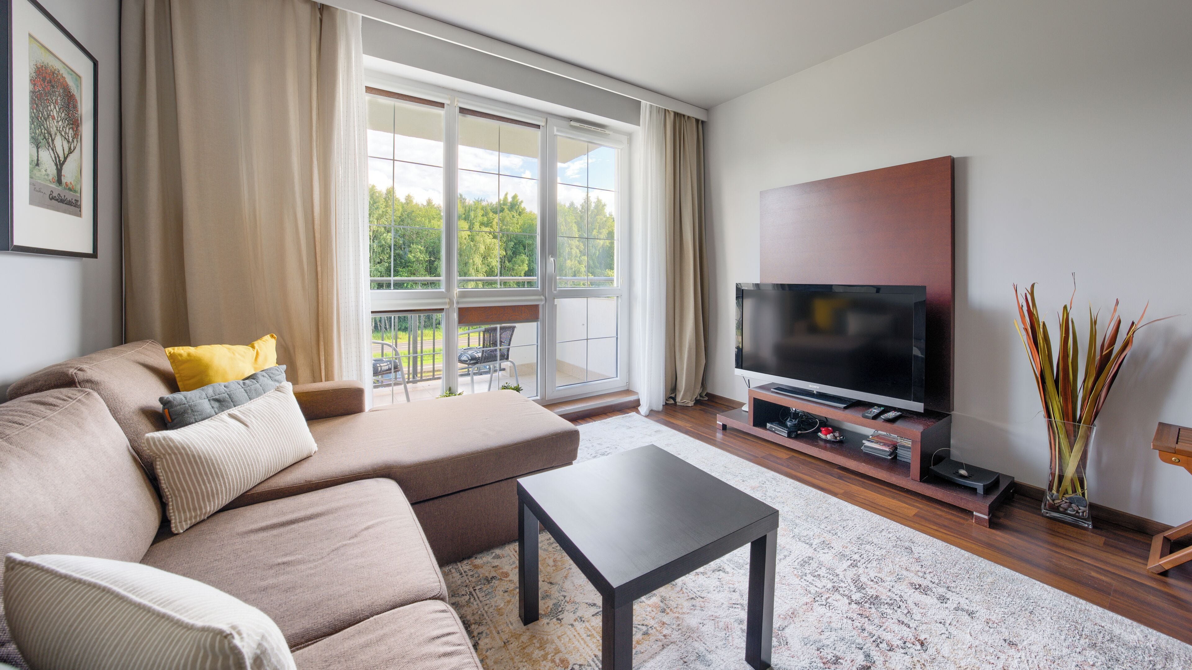 Apartamento (Spacerowa 21/35) | Zona de estar | Una televisión de pantalla plana