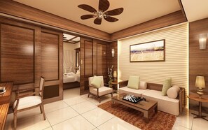 Presidential Suite | Living area | 42-inch flat-screen TV with cable channels, TV - The Fern An Ecotel Hotel, Lonavala (Mawal)