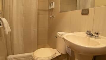Standard Double Room, Garden View | Bathroom | Shower, rainfall showerhead, free toiletries, hair dryer