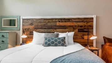 Premium bedding, pillow-top beds, desk, blackout curtains