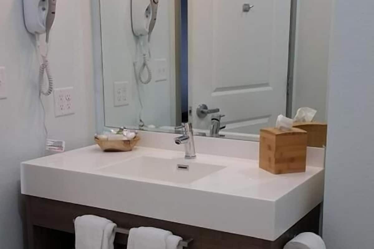 free toiletries, hair dryer, towels, soap