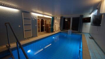 Indoor pool, a heated pool