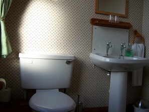 Double Room- Ensuite | Bathroom amenities | Shower, rainfall showerhead, hair dryer, towels - The Hawthorns (Drymen)