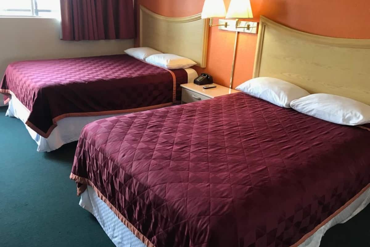 Standard Room, 2 Double Beds, Accessible, Refrigerator & Microwave | Desk, laptop workspace, iron/ironing board, WiFi (free)