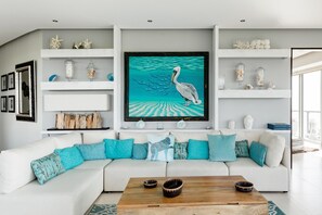 Living room - Beautiful Beachfront Apartments (Cancun)