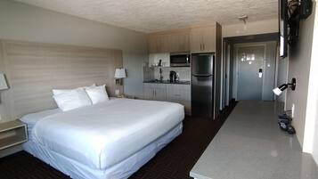 Kamer, 1 kingsize bed, niet-roken (Efficiency) | Een bureau, een laptopwerkplek, geluiddichte muren