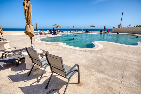 Outdoor pool, a heated pool