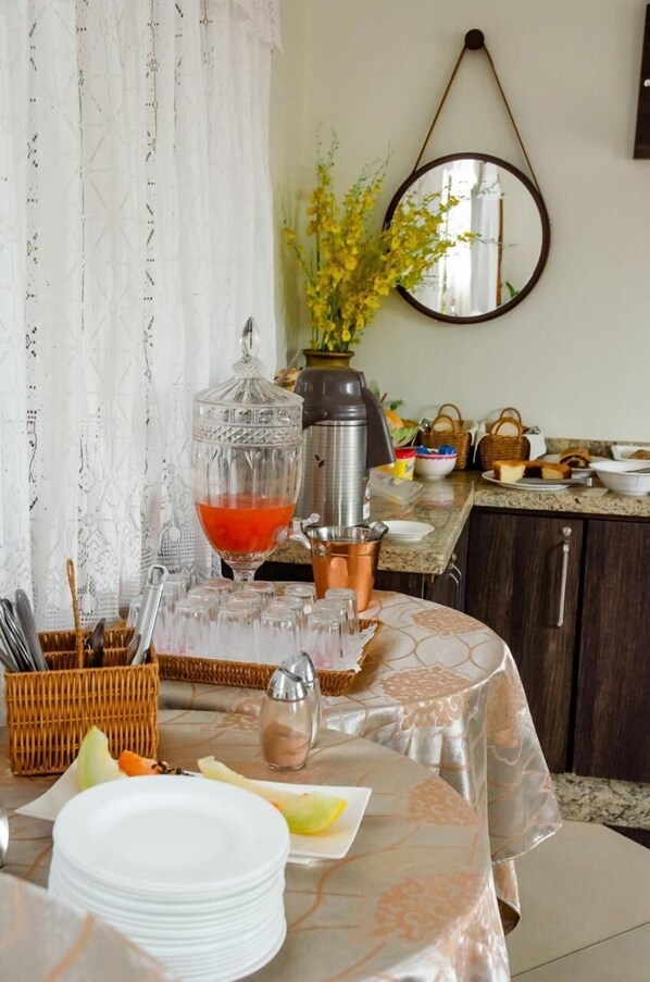 Free daily self-service breakfast 