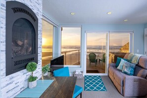 TV, fireplace, offices