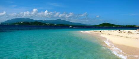 Sun-loungers, beach towels