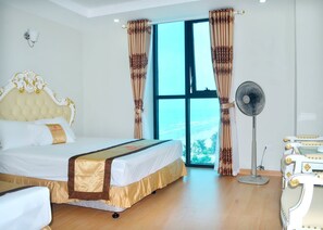 Family Twin Room, Ocean View | Desk, free WiFi, bed sheets - Phoenix Hotel 2 (Sam Son)
