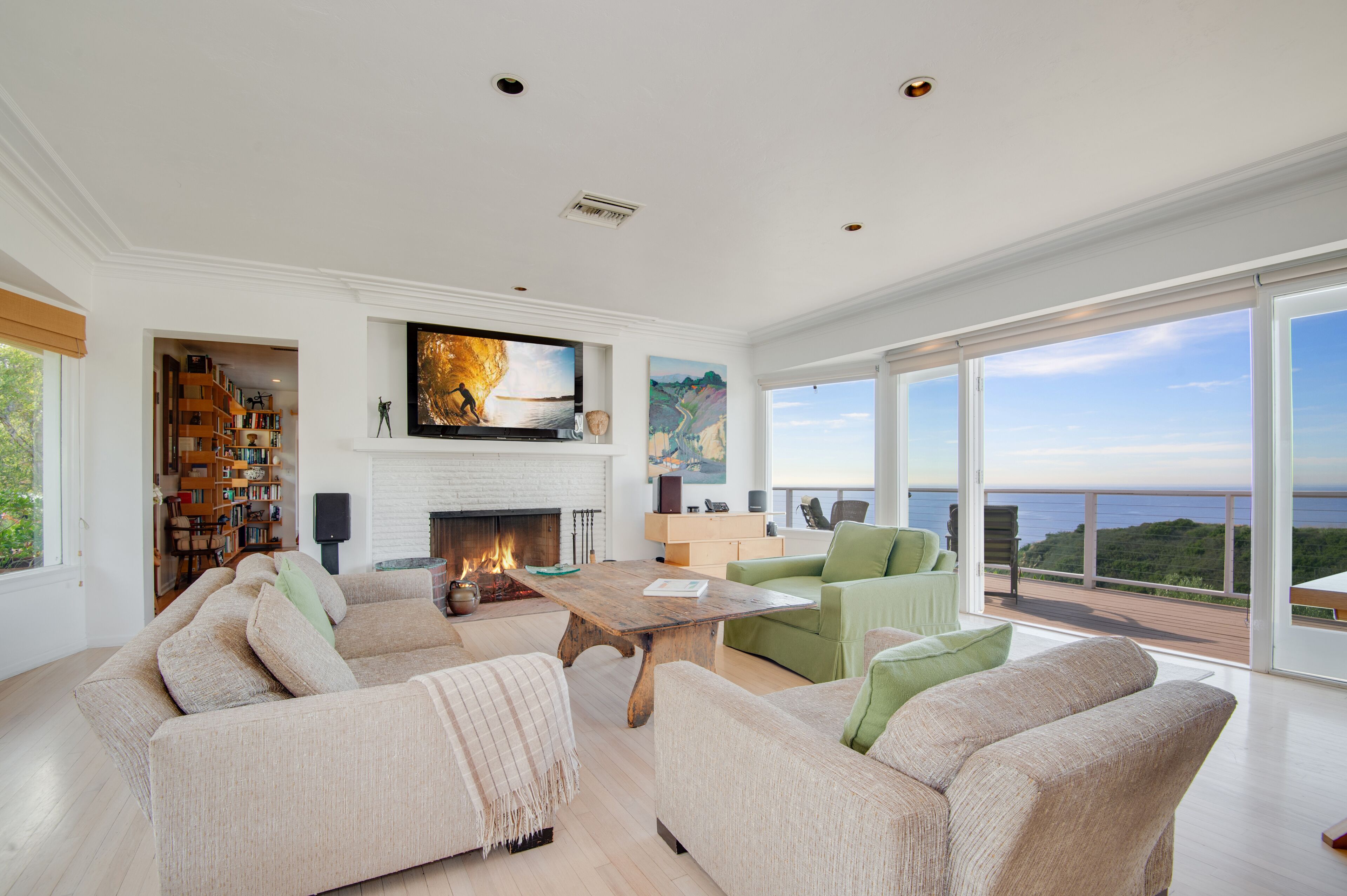 Spectacular immaculate 180 degree ocean views overlooking Central Malibu.