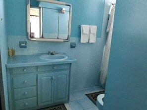 Standardzimmer, 1 King-Bett, Nichtraucher | Badezimmer | Duschwanne, Regendusche, kostenlose Toilettenartikel, Haartrockner