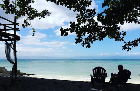 On the beach, beach massages