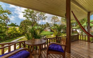Comfort Villa, 1 King Bed with Sofa bed, Partial Ocean View, Garden Area | View from room - Joy Beach Villas (Ko Pha-ngan)