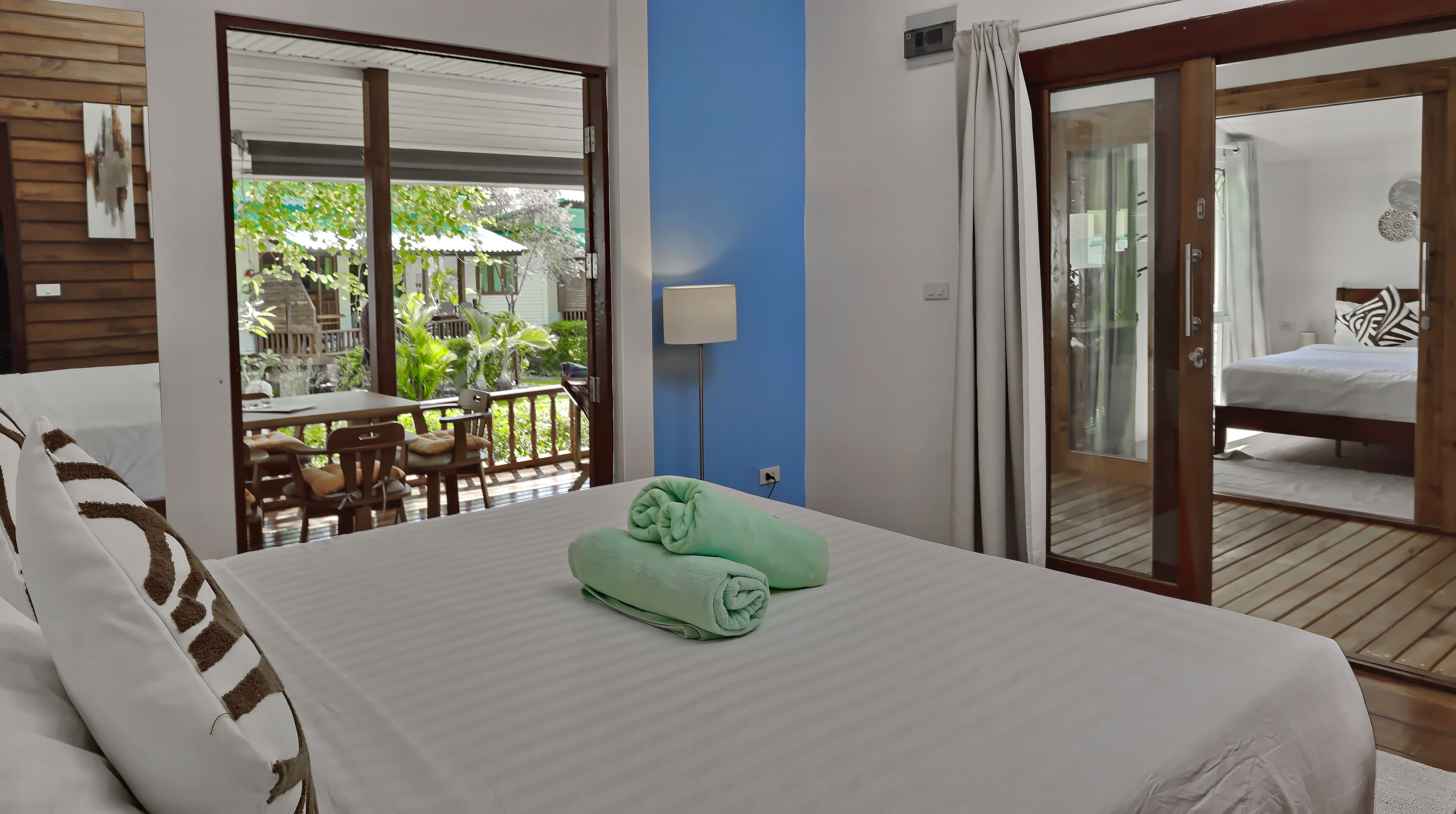 Villa familiar, 2 habitaciones, vista parcial al océano, en el área del jardín | 1 habitación y ropa de cama de alta calidad 