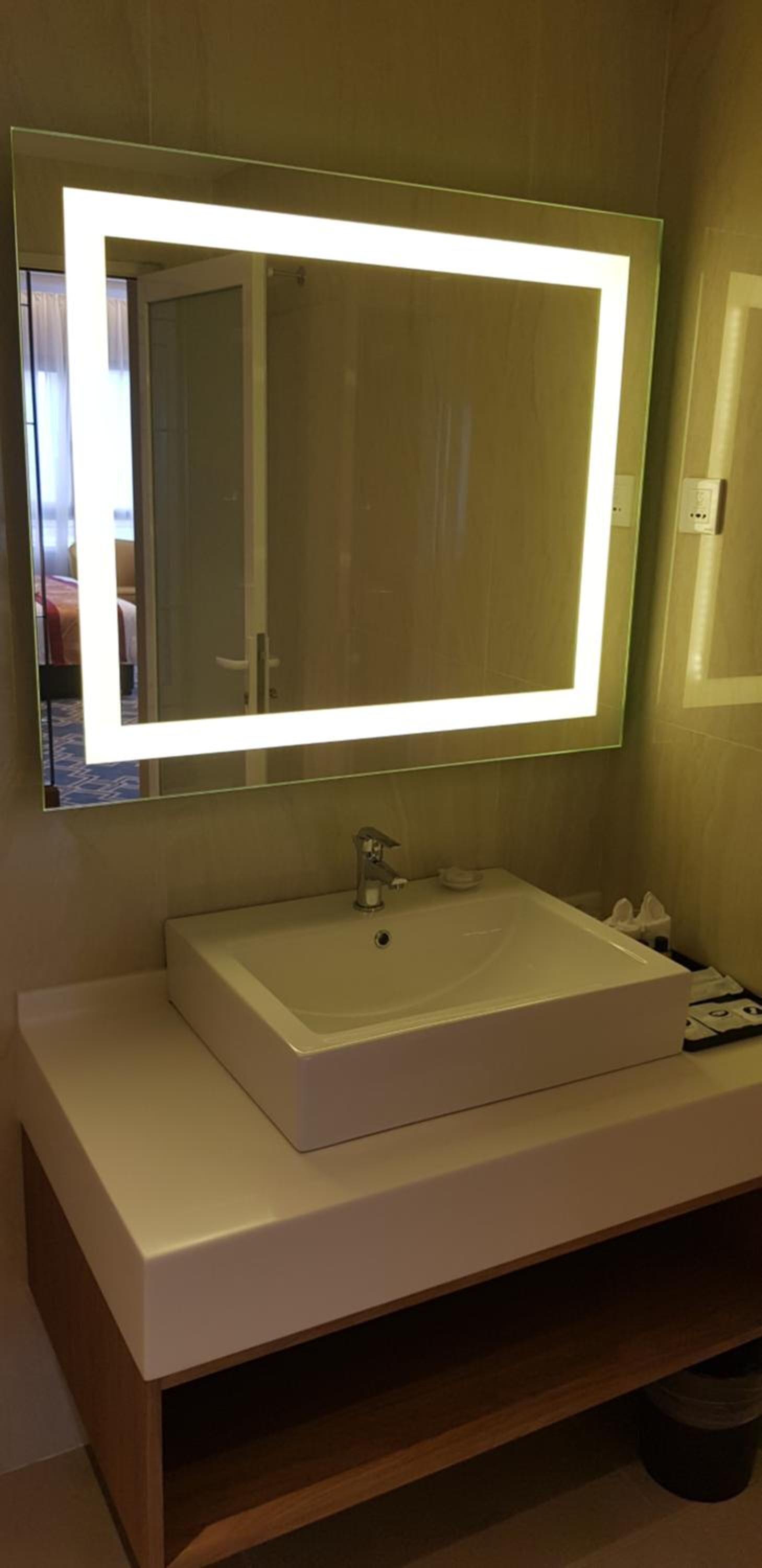 shower, free toiletries, slippers, bidet