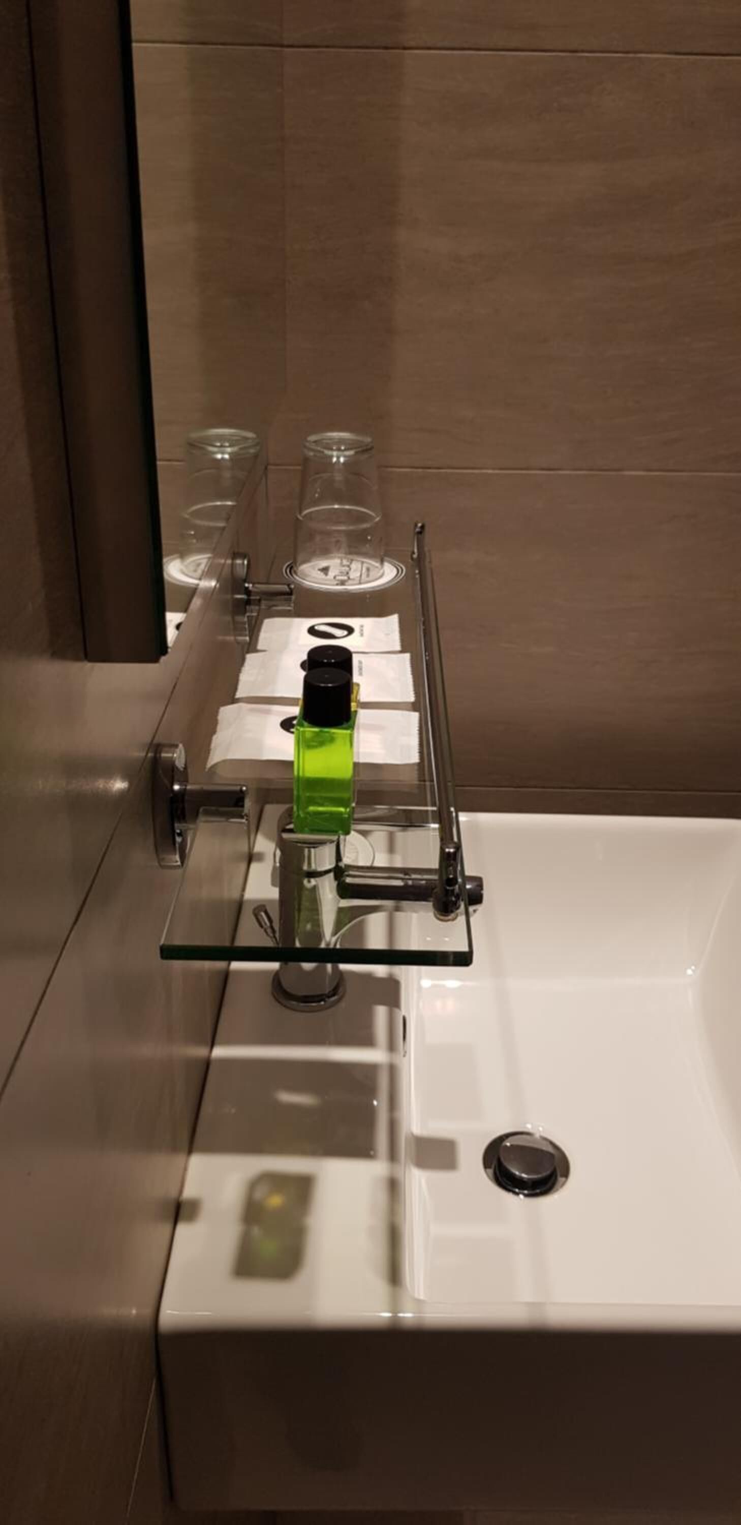 shower, free toiletries, slippers, bidet