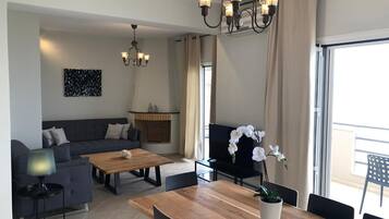 Villa, 4 Bedrooms, Beachfront | Living area | LED TV, DVD player