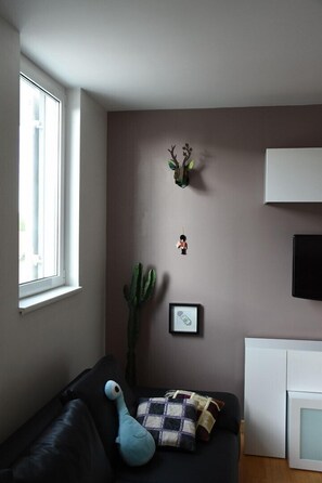 Appartamento, 1 letto king con divano letto | Wi-Fi gratuito, lenzuola