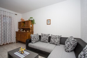 Apartment, 2 Double Beds | Living room | TV - Apartments Slađo / Two Bedrooms A1 (Rab)