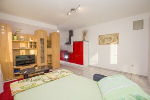 Appartement, 1 lit double et 1 canapé-lit | Wi-Fi gratuit, draps fournis