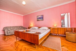 Apartment, Mehrere Betten | Eigene Küche | Herdplatte, Kochgeschirr/Geschirr/Besteck