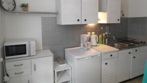 Appartement, 2 tweepersoonsbedden | Privékeuken | Een kookplaat, kookgerei, borden en bestek