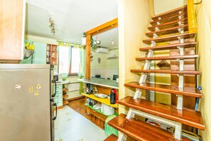 아파트, 침대(여러 개) | 전용 주방 | 쿡탑, 조리 도구/접시/주방 기구