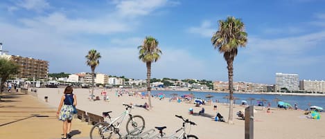 En la playa