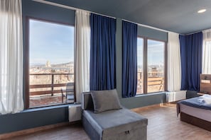 Minibar, desk, blackout curtains, soundproofing