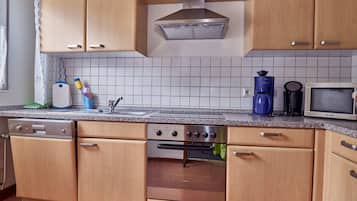 Kühlschrank, Mikrowelle, Herdplatte, Geschirrspüler