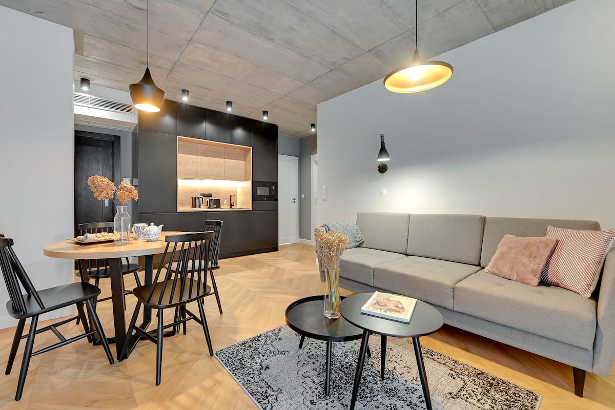 Deluxe Apartment, 2 Bedrooms | Living area | Flat-screen TV