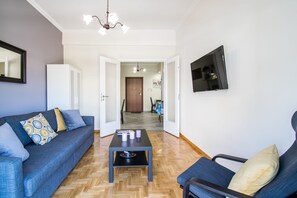 Apartment, 1 Bedroom | Living area | Flat-screen TV - The Blue Shades Apt-Heart of Athens (Athens)