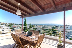 Apartment, 2 Bedrooms, Sea View | Terrace/patio - Oasis 2BD Seaview Apt In Glydafa Balcony (Glyfada)