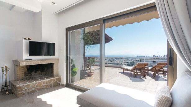 Unclassified image, 1 of 32, button - Oasis 2BD Seaview Apt In Glydafa Balcony (Glyfada)