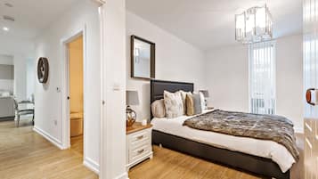 Căn hộ Executive | 2 phòng ngủ, bộ trải giường bằng vải cotton Ai Cập