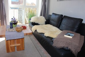 Smart TV, DVD player, books, video library