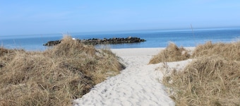 Apartment Michel from the dike, unique location, beach of California Baltic Sea