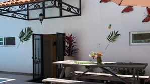 Outdoor pool, open 9:00 AM to 8:00 PM, pool umbrellas, sun loungers