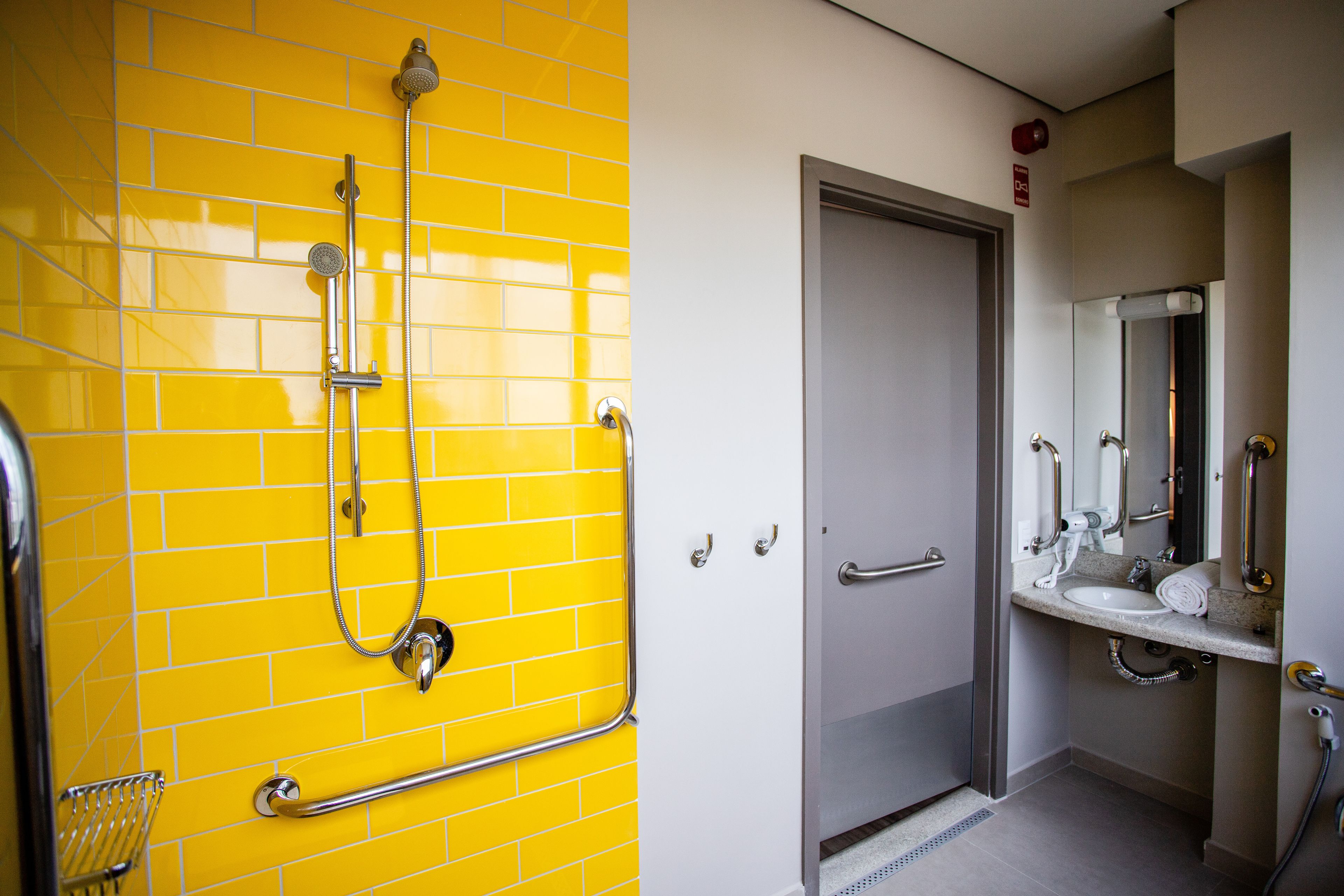 room, 1 double bed, accessible (adapted) | bathroom | separate bathtub and shower, rainfall showerhead