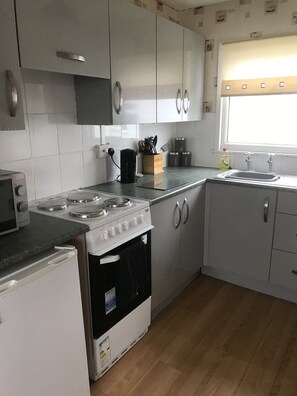 Chalet | Private kitchen | Fridge, microwave, oven, stovetop - Chalet Sunbeach Great Yarmouth (Great Yarmouth)