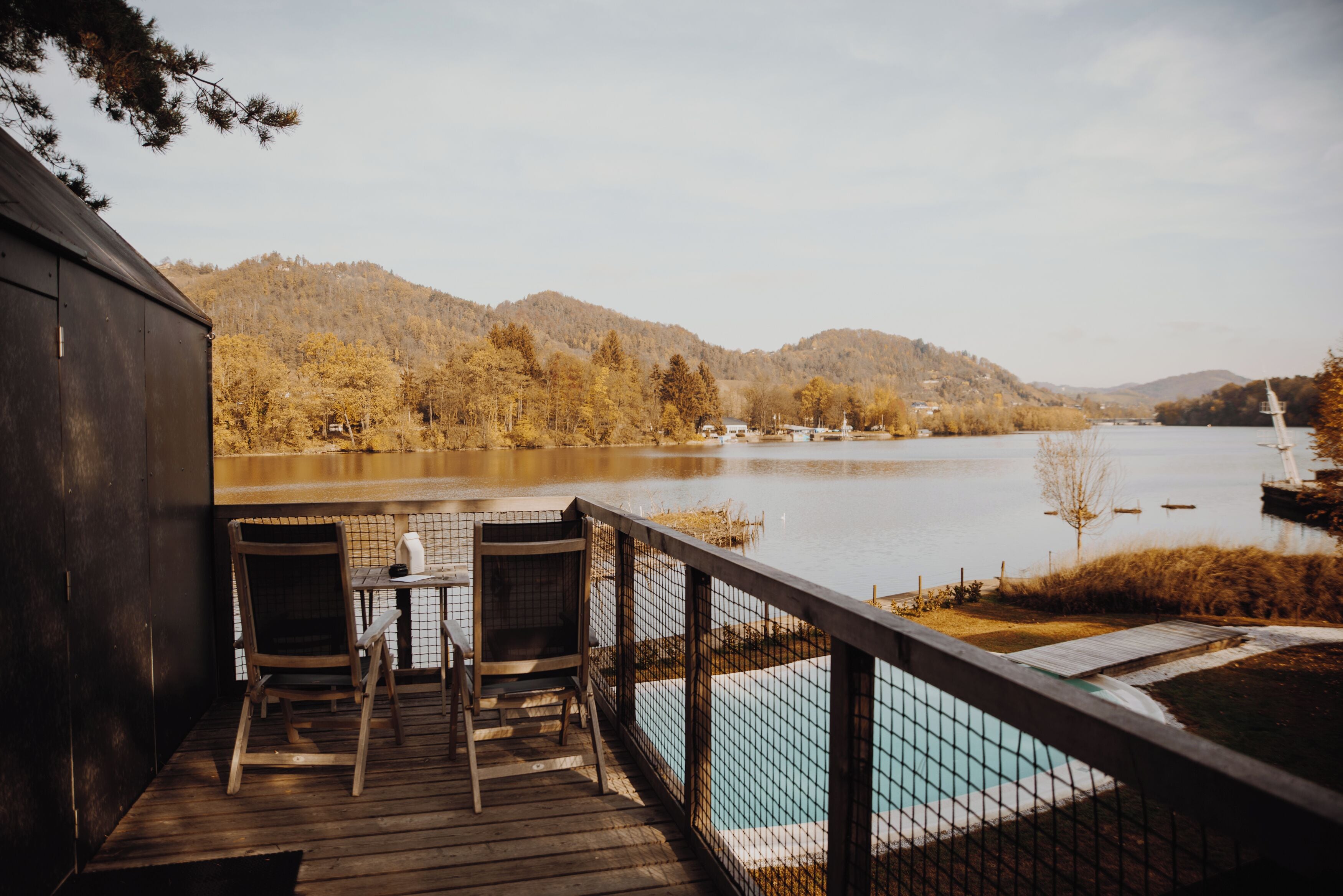 Rumah Pohon Mewah, pemandangan sungai | Teras/patio