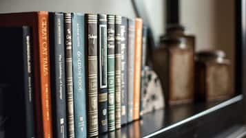 A row of books on a shelf.