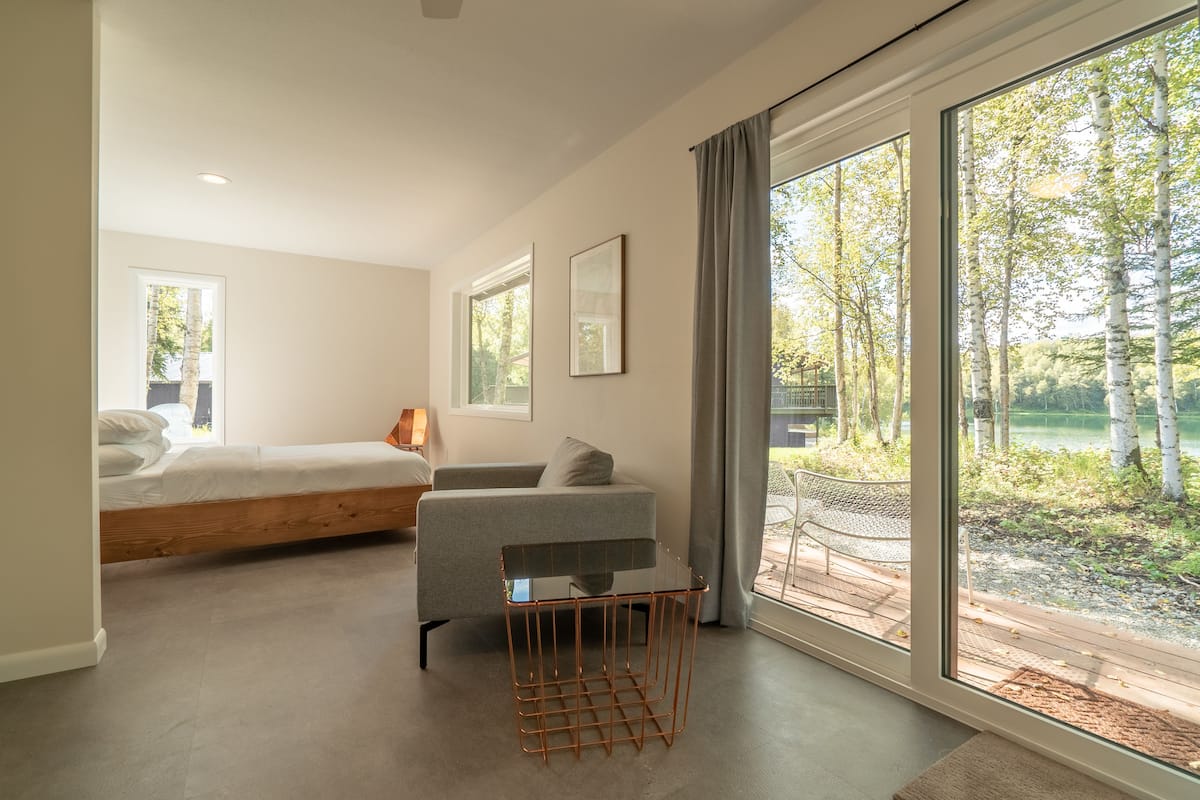 premium bedding, down duvets, memory-foam beds, laptop workspace