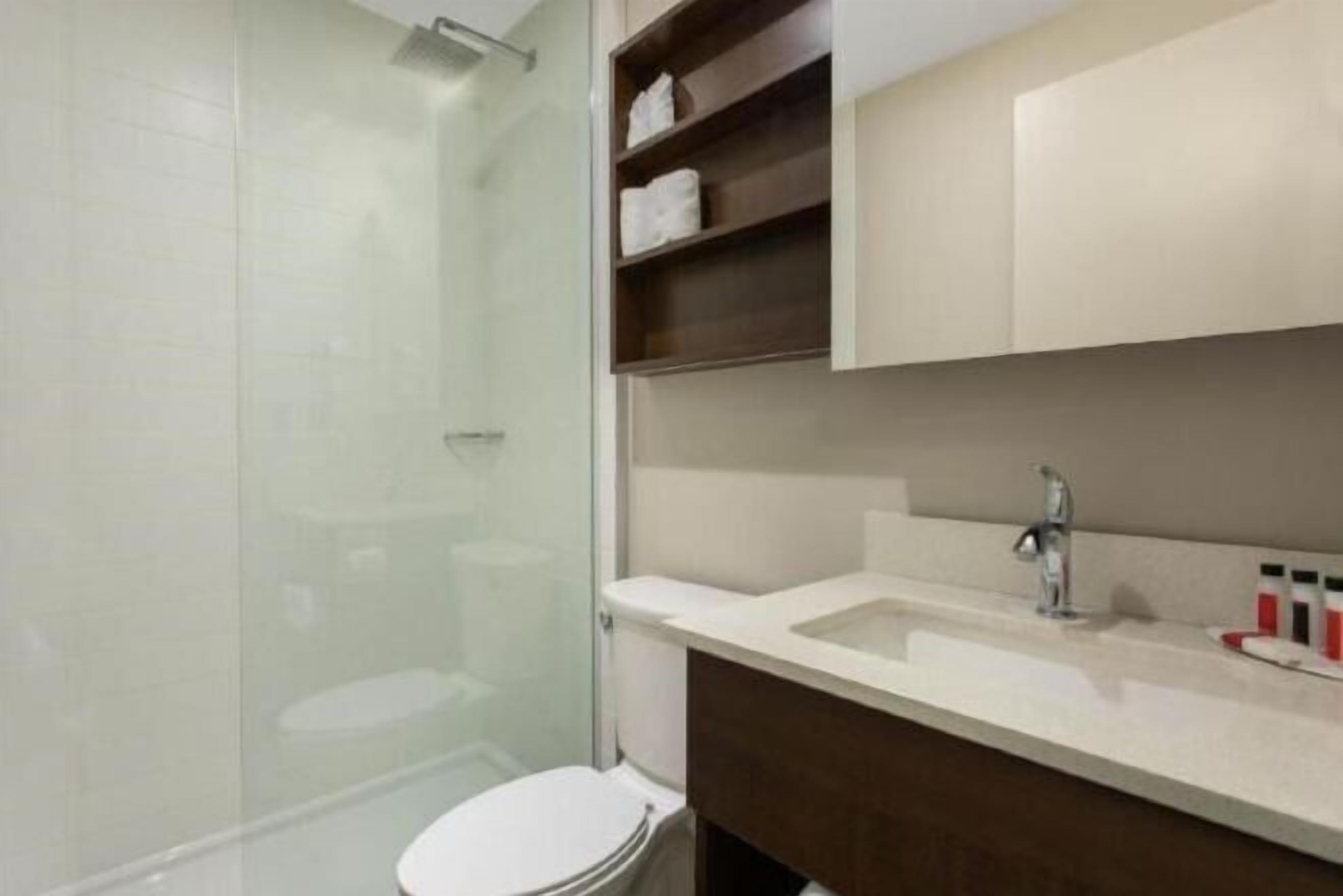 Free toiletries, hair dryer, towels